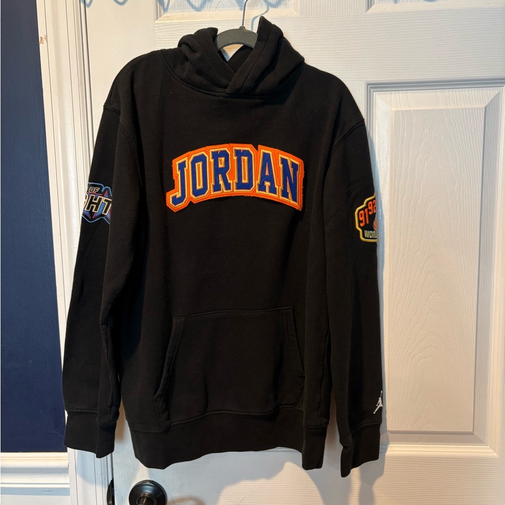 Jordan Black and Orange Boys Hoodie
